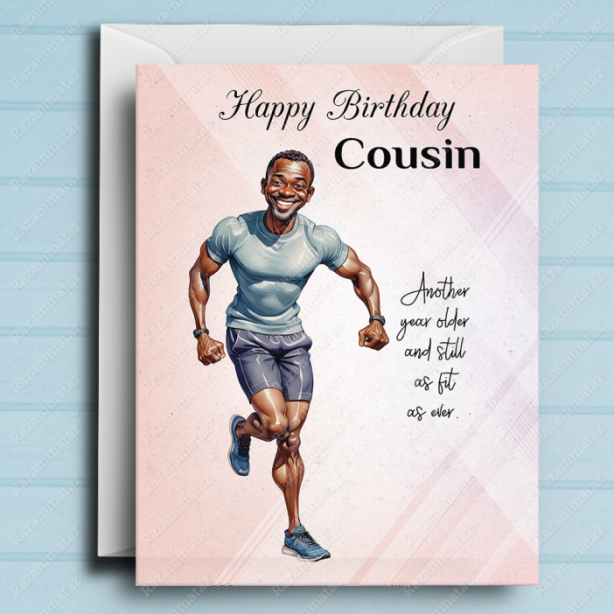 Black Man Birthday Card L